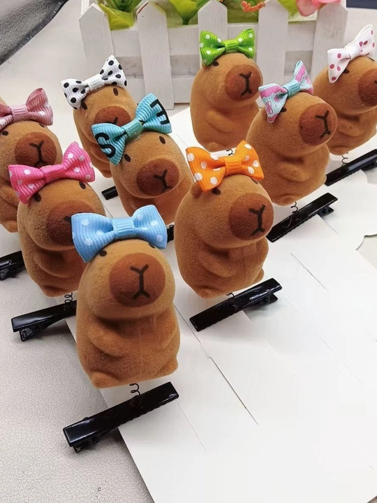 Заколки для волос на пружинке "Spring Hair Clip", котик, Лабубу, Сердце, Сердечки
