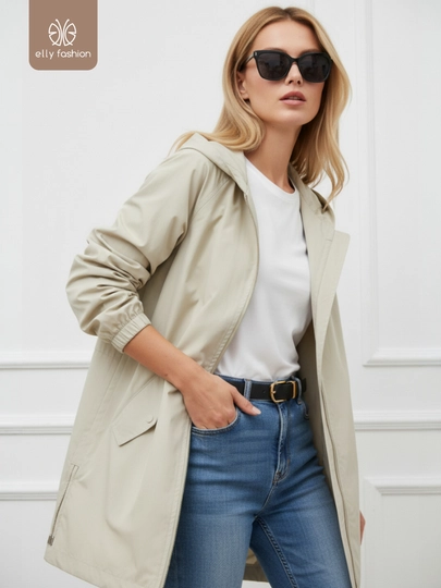 Куртка женская удлиненная, ветровка весенняя, легкая куртка - EllyFashion