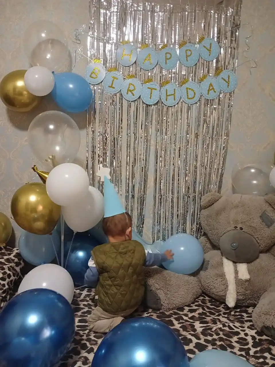 Гирлянда С днем рождения растяжка флажки Happy Birthday