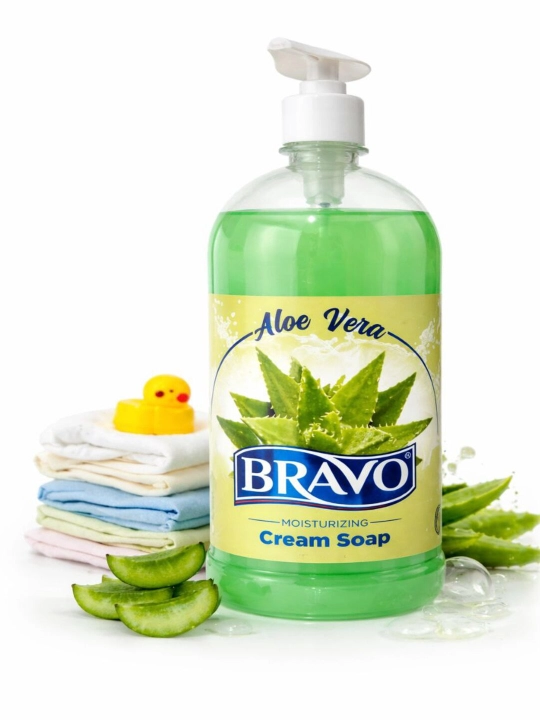 Жидкое мыло "BRAVO" Алоэ вера 1000г - 