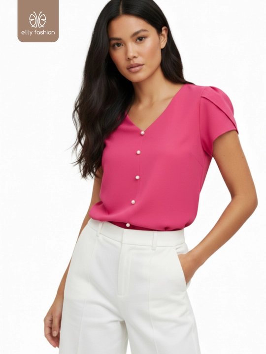 Блузка офисная, нарядная рубашка  — EllyFashion - 