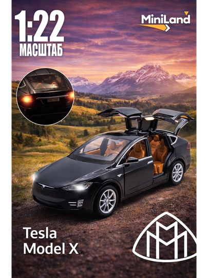 Tesla X, коллекционная модель, металлическая отделка. Отличный подарок — ML2026-MINILANDIOY767
