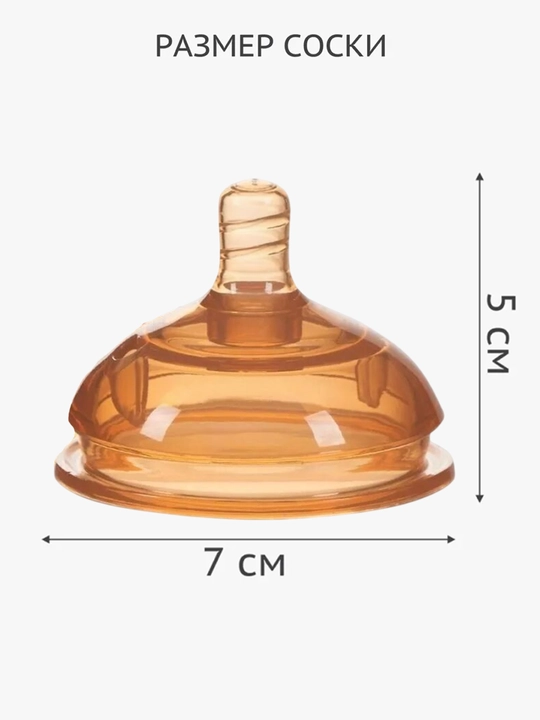 Keng bo‘g‘izli silikon butilka uchun so‘rg‘ich 0 oy + antikolikol, 150 ml-250 ml