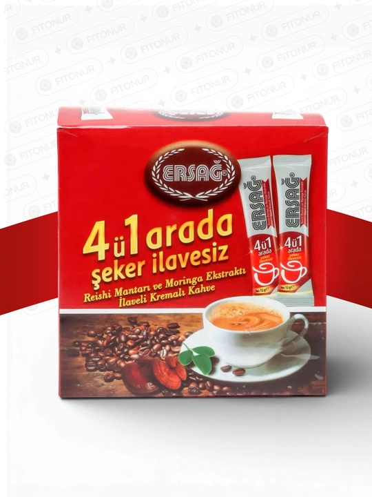 Kofe eruvchan, shakarsiz, sutli, 4 tasi 1 da, Turkcha qahva, 20 dona - 
