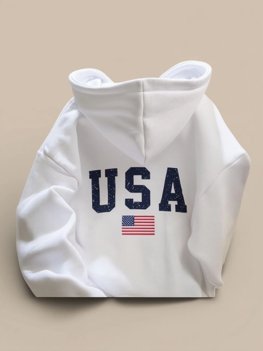 Xudi USA oversize uniseks, qalin mato, kapyushonli, qish–bahor uchun