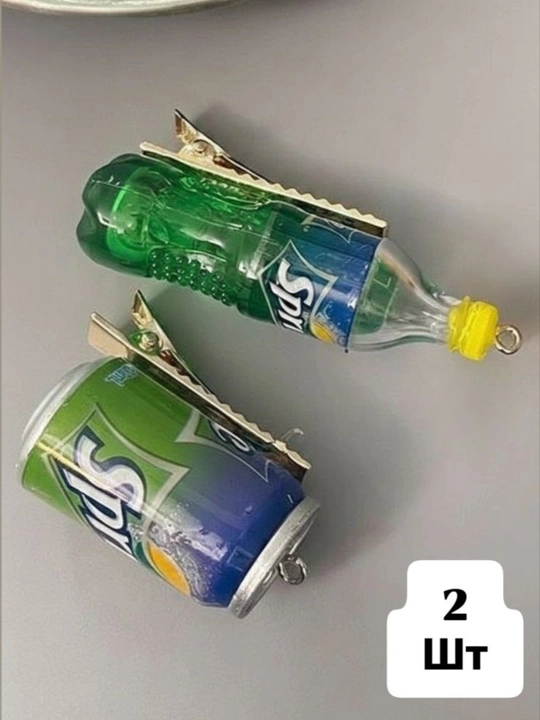 Набор заколок для волос Мороженое, Фрукты, Coca-cola, Pepsi, Fanta, Sprite, 2/5/6 шт - 