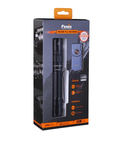 Тактический фонарь Fenix PD36R PRO — 2800 лм, перезаряжаемый, аккумулятор 21700