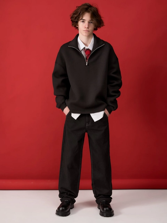 Брюки Black Wide Denim для подростков