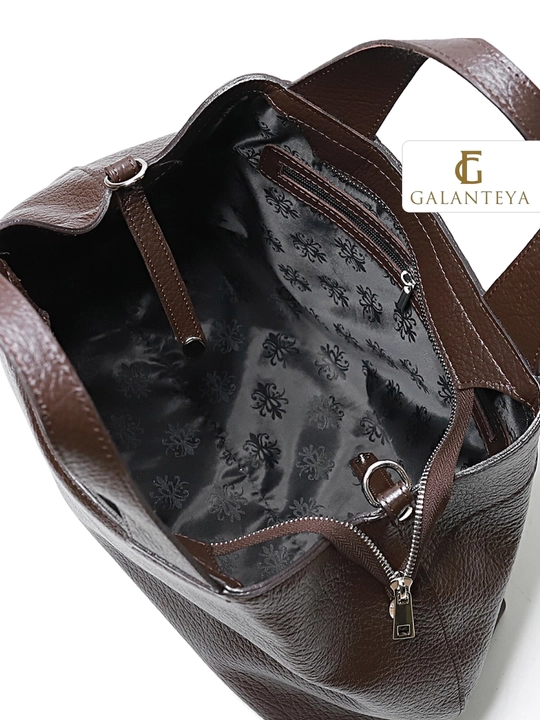 Сумка женская из кожи Galanteya, коричневые