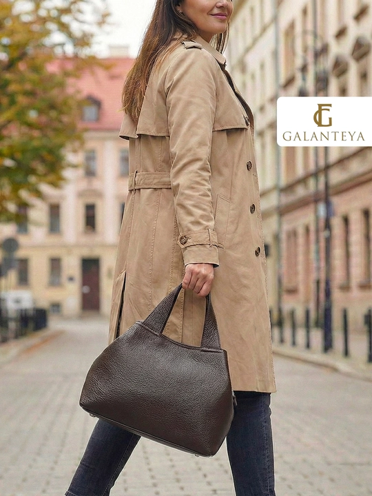 Сумка женская из кожи Galanteya, коричневые