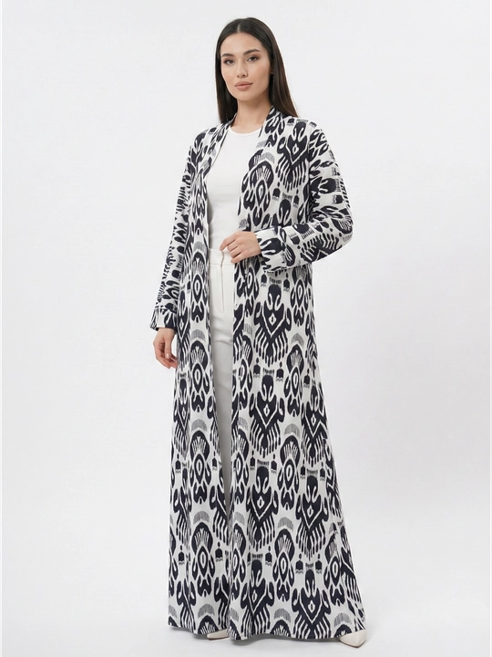 Ayollar uchun milliy abaya, standart o‘lcham, 46-60, material: zig‘ir