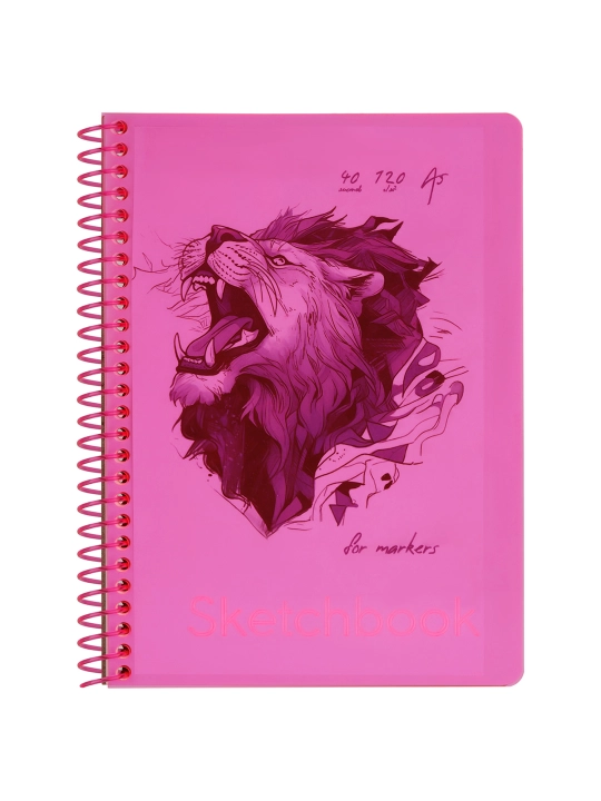 Скетчбук 40л., А5 BG "Neon. Pink", 120г/м2, СА540гр_59315 - 
