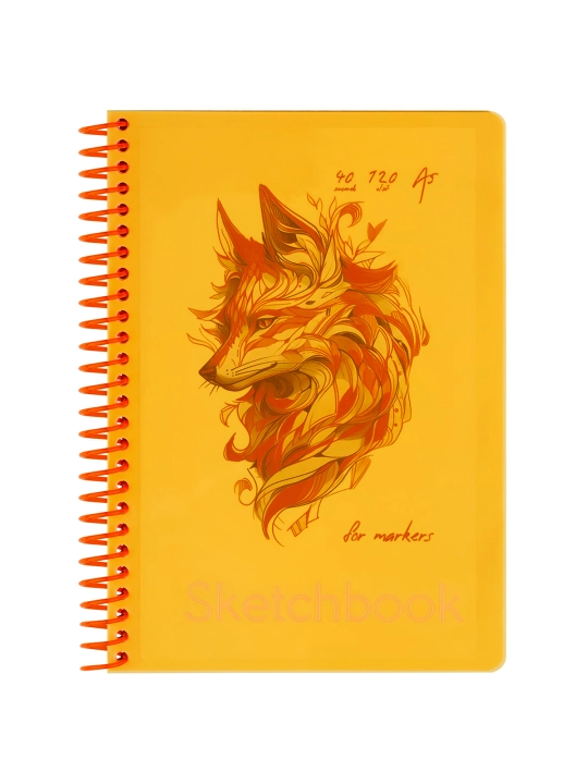 Скетчбук 40л., А5 BG "Neon. Orange", 120г/м2, СА540гр_59316 - 