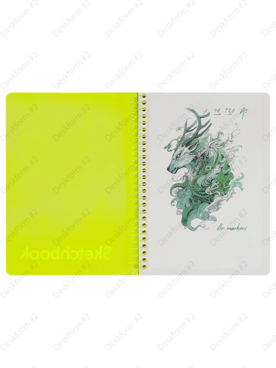 Скетчбук 40л., А5 BG "Neon. Yellow", 120г/м2, СА540гр_59314