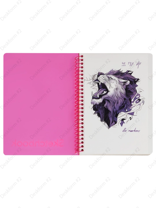 Скетчбук 40л., А5 BG "Neon. Pink", 120г/м2, СА540гр_59315