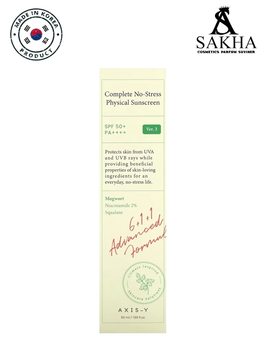 AXIS-Y SPF50+ PA++++ Complete No-Stress Physical Sunscreen PA+++минеральный солнечный крем 