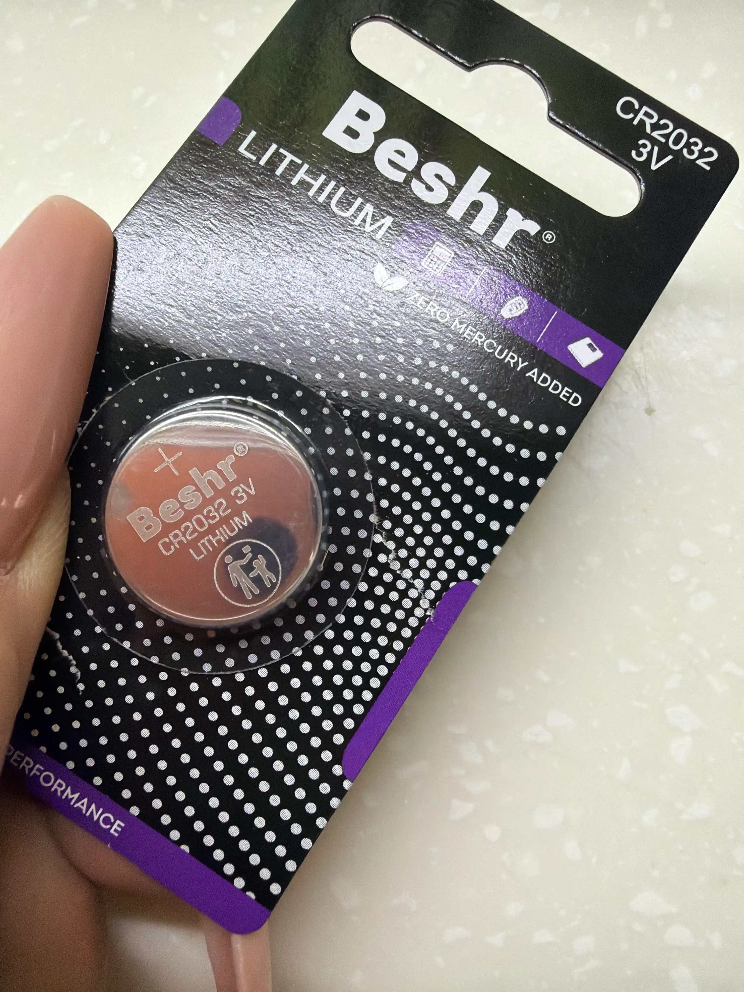 Batareya tabletka, litiy, dumaloq Beshr Lithium Cr2032, 3V