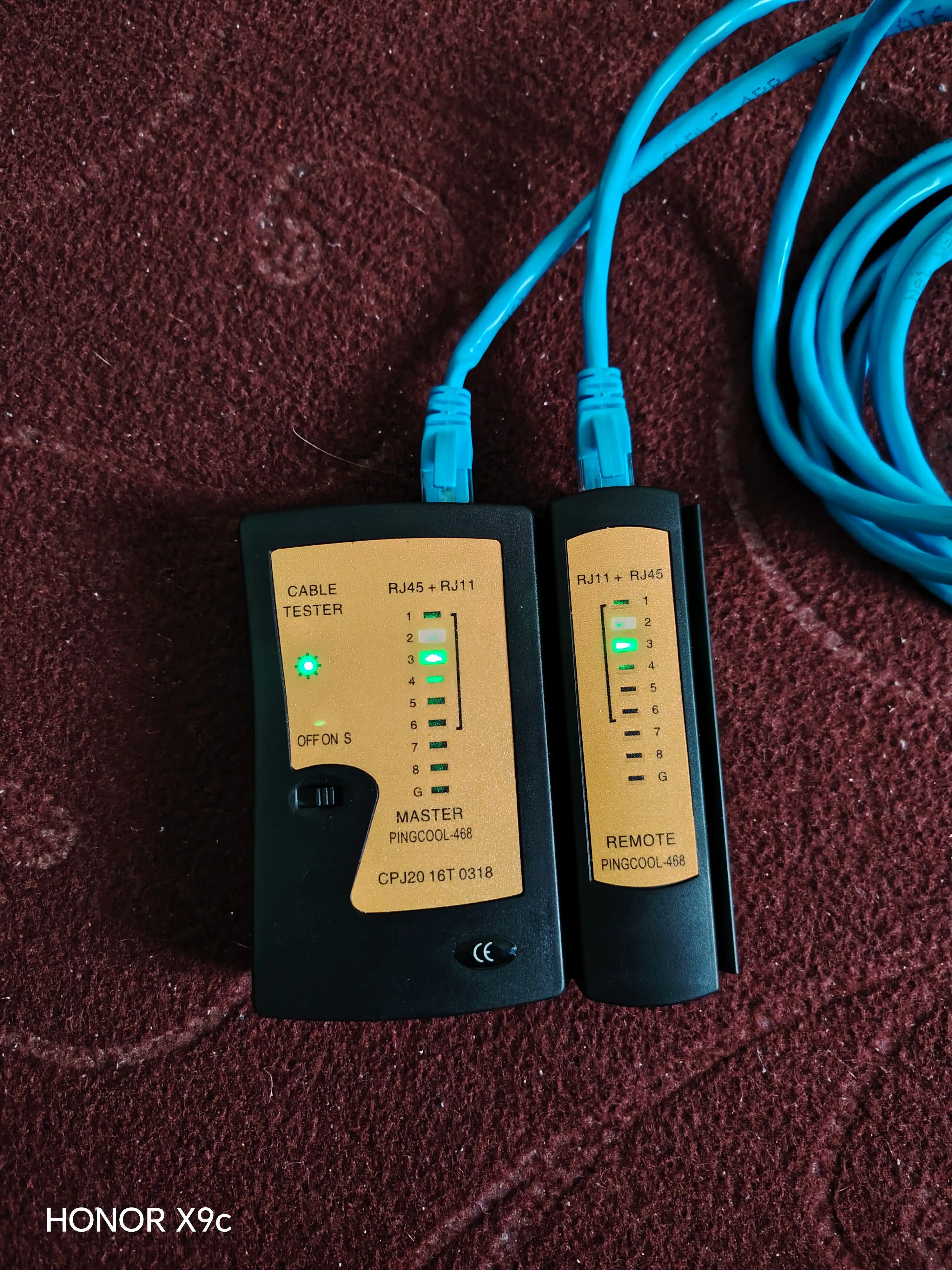Tester tarmoq kabelini tekshirish uchun LAN RJ45 va RJ11 