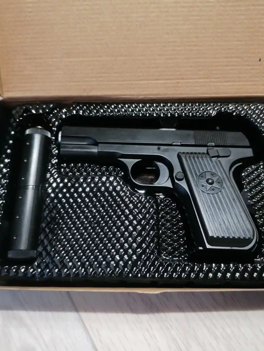 Temir pistolet, o'yinchoq pnevmatik qurol, metal pistolet, Glock bolalar uchun oyinchoqlar