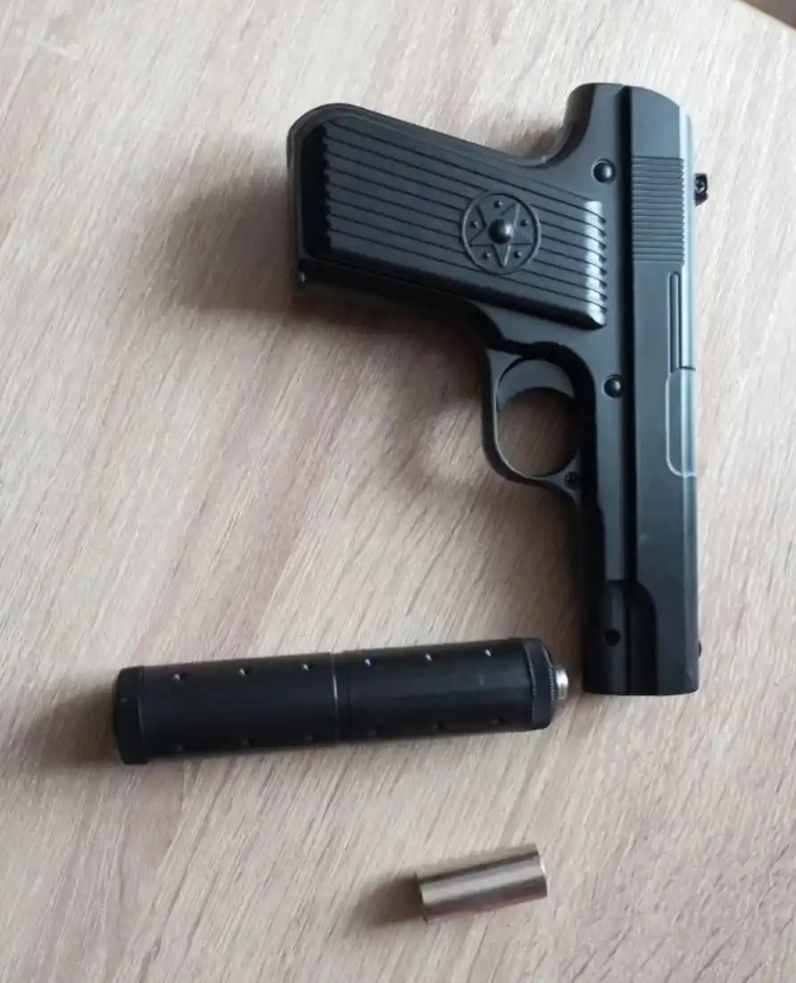 Temir pistolet, o'yinchoq pnevmatik qurol, metal pistolet, Glock bolalar uchun oyinchoqlar