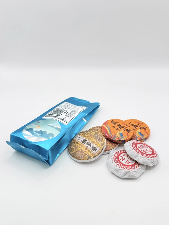 Ko'k choy Pu-er Assorti 3 xil ta'm 2 donadan, 6 dona, 42 гр