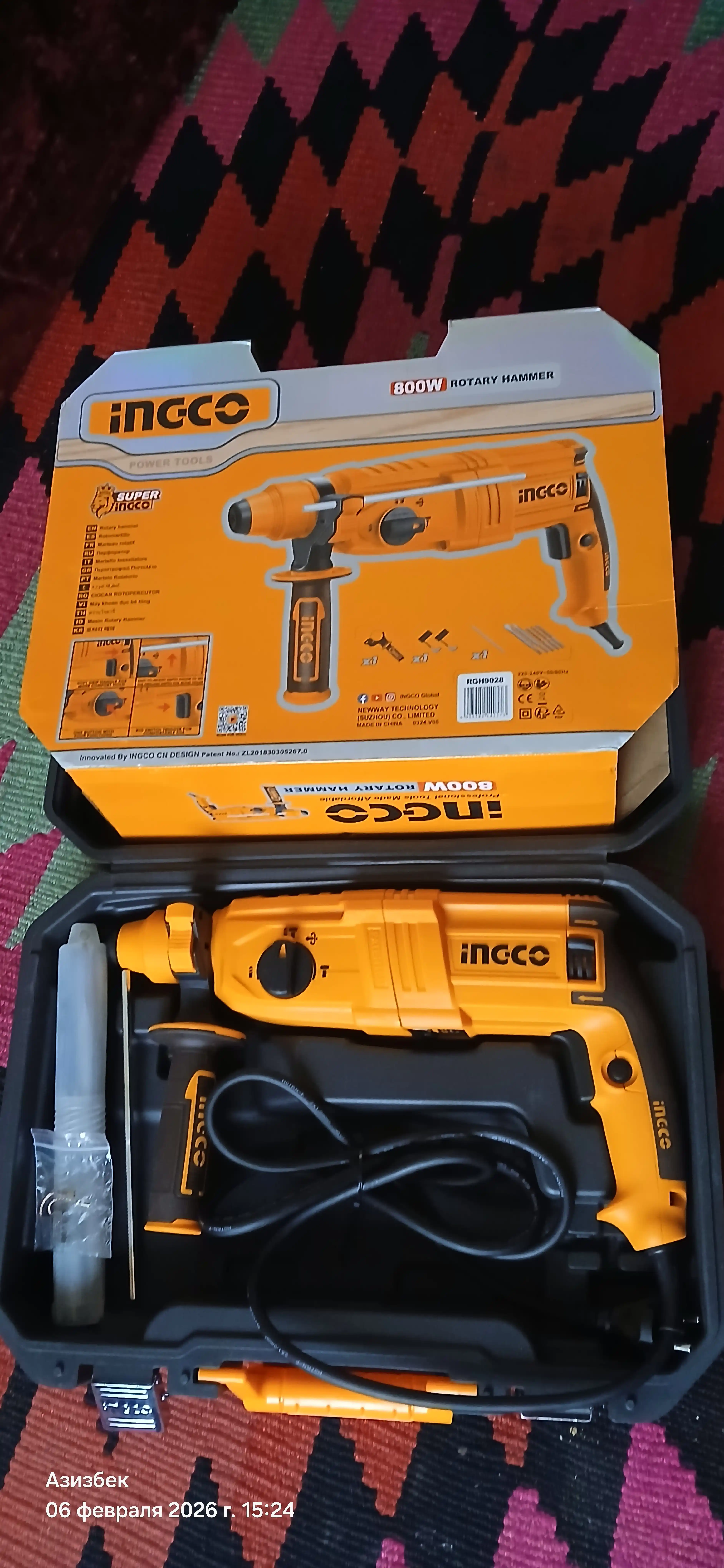 Перфоратор SDS-plus 800W Ingco RGH9028
