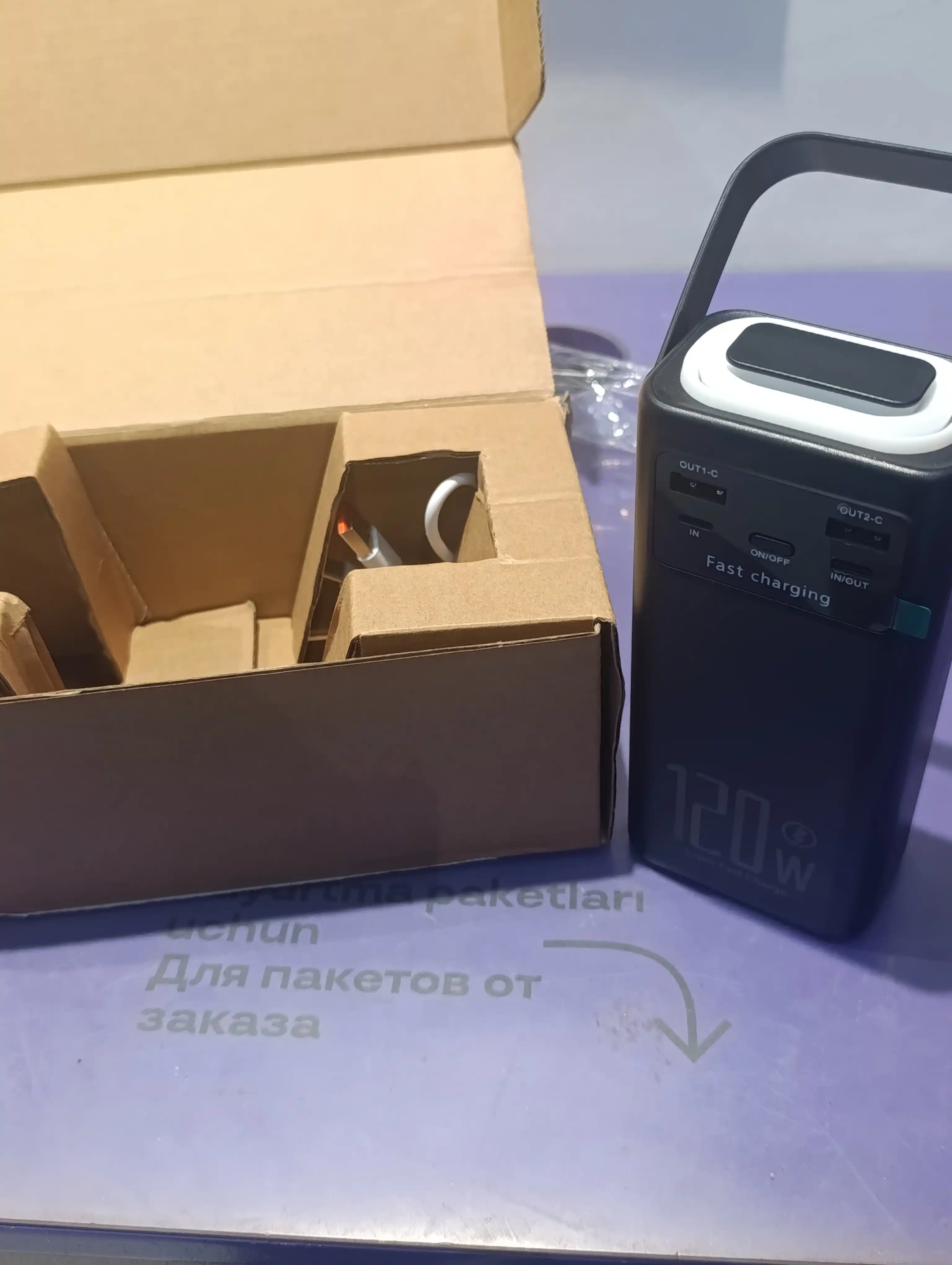 Tez zaryadlanuvchi tashqi akkumulyator, power bank 30000, 50000, 80000, 100000