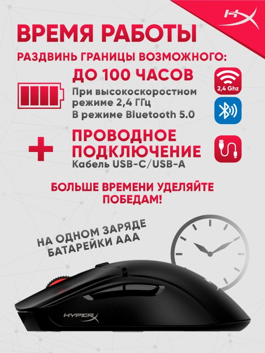 Simsiz o‘yin sichqonchasi HyperX Pulsefire Haste 2 Wireless