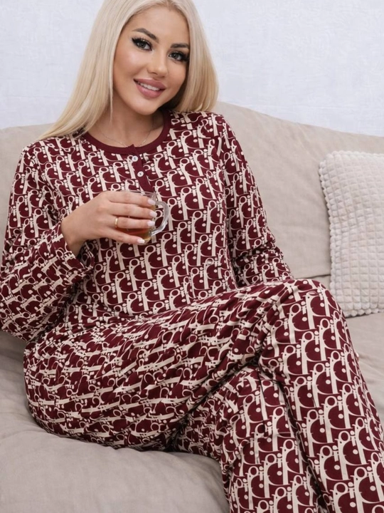 Ayollar pijama to‘plami, ishton va ko‘ylak, 100% paxta