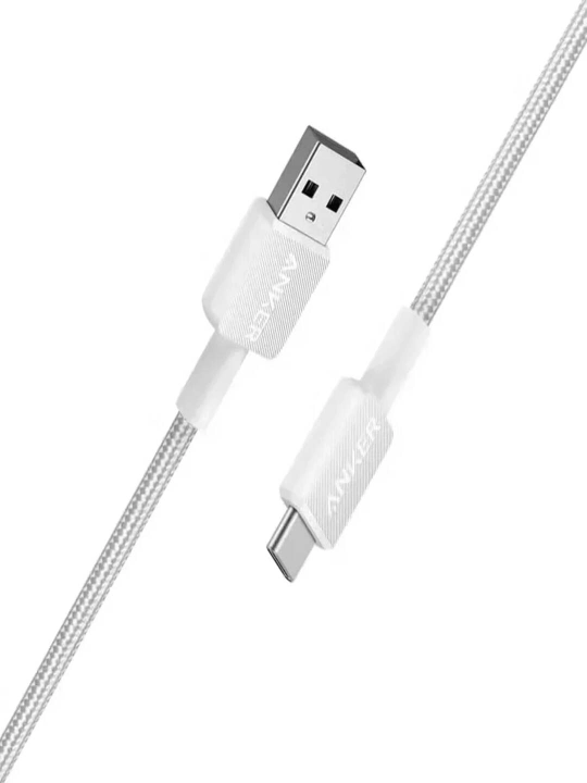 Кабель для быстрой зарядки Anker 322 USB-A → USB-C, 3 ft, быстрая зарядка, белый