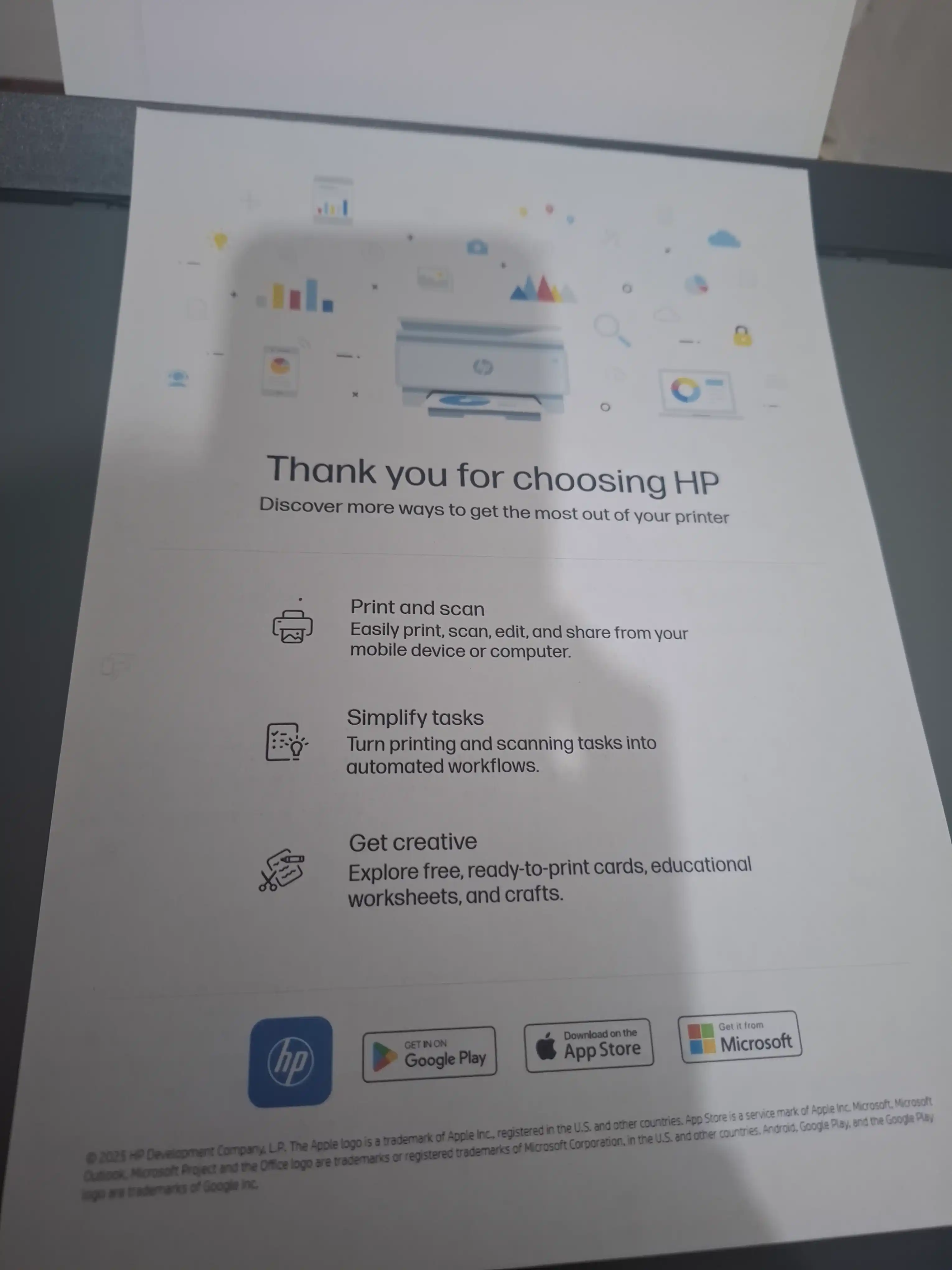HP Smart Tank 580 ko'p funksiyali printeri, Siyohli, Rangli, A4, LCD, USB 2.0, Wi-Fi