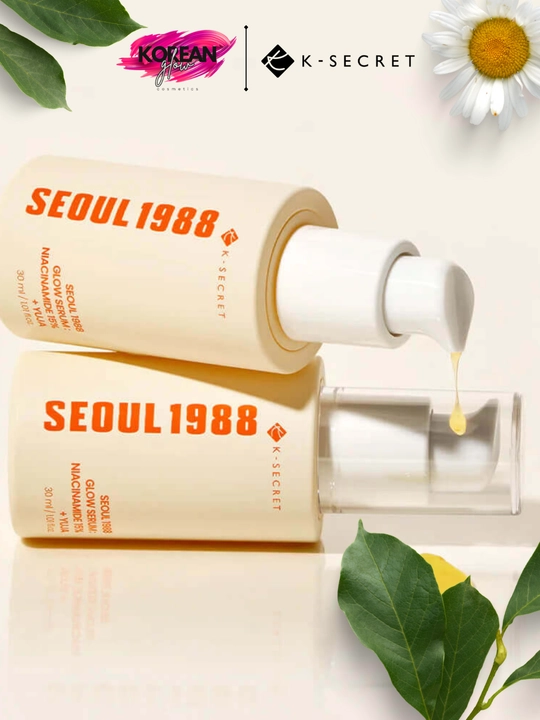 K-SECRET kapsulali tiniqlashtiruvchi zardobi Seoul 1988 Glow Serum: Niacinamide 15% + Yuja