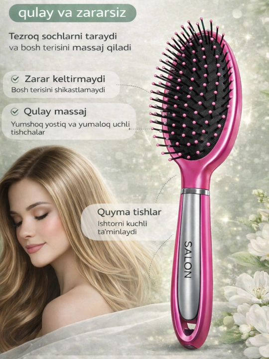 SALON massaj tarog‘i, soch va bosh terisi uchun - 