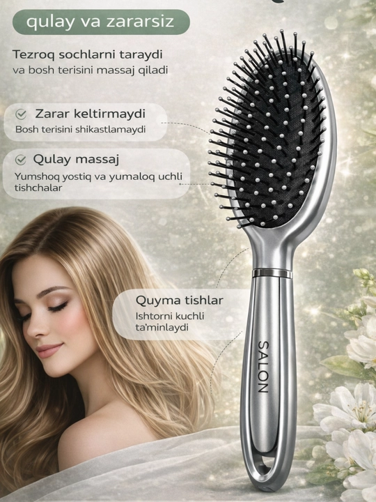 SALON massaj tarog‘i, soch va bosh terisi uchun - 