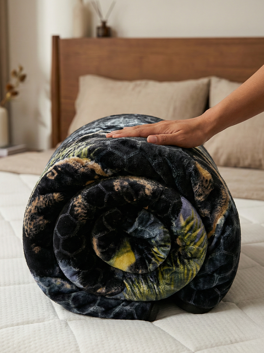 Velsoft pled 200×230 sm — yumshoq, zamonaviy dizayn, vazni 2,5 kg