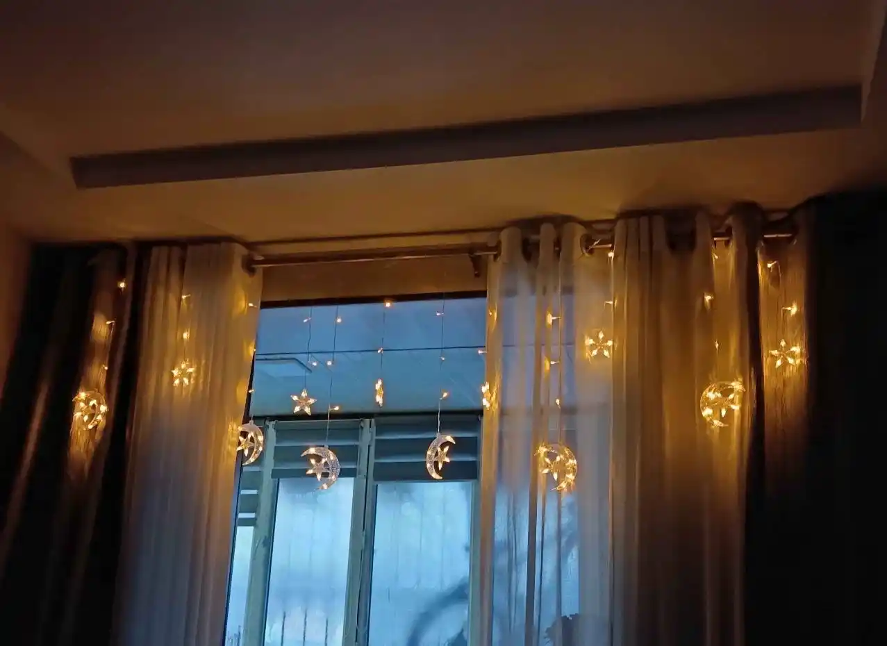 Ramazon uchun bezaklar, ramadan muborak girlyandasi, oy va yulduz, uy, mashina uchun, 3 m