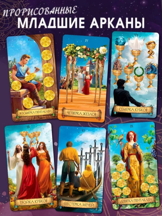 Rider Ueytning "yupqa dunyo" tarot kartalari, 78 ta karta