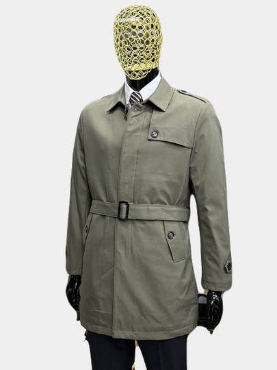 Erkaklar uchun klassik trench belbog'i bilan - 