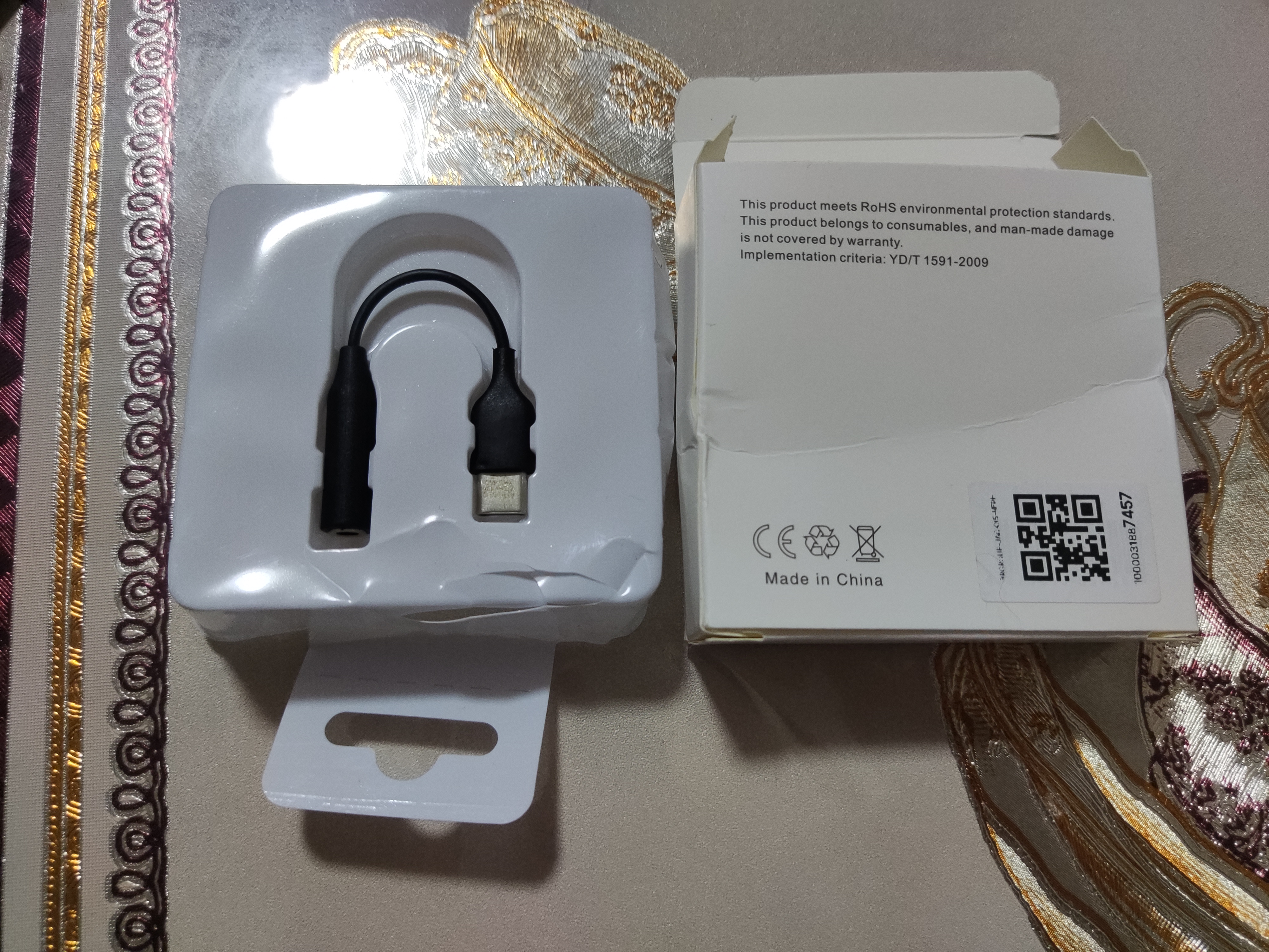 Perexodnik Samsung USB - Type-C, audio-ulagich jack 3.5, AUX va quloqchinlar uchun