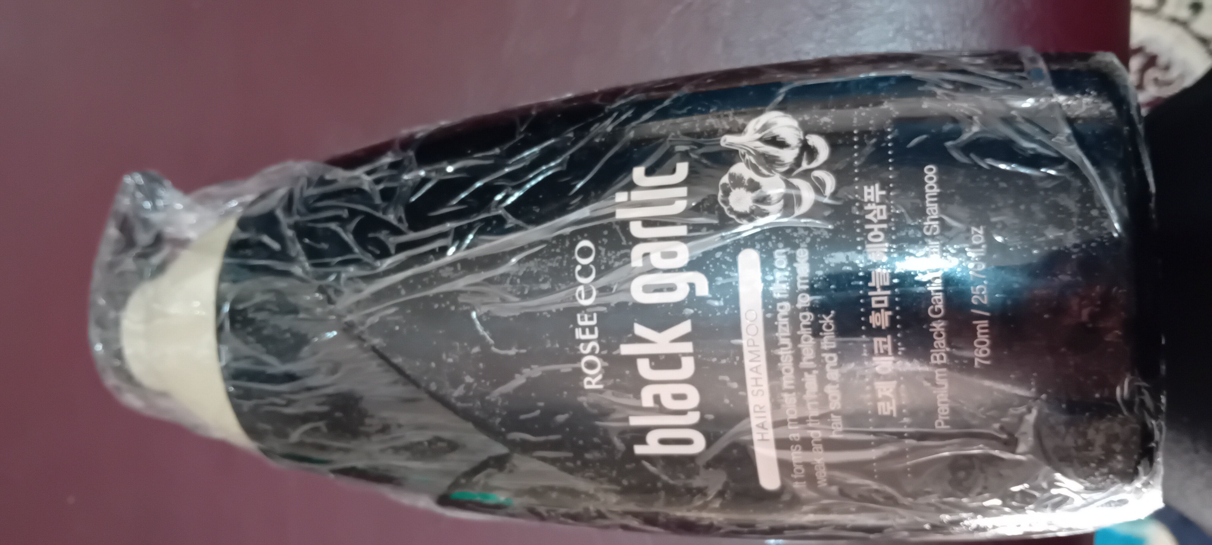 Шампунь с чёрным чесноком Rosee Eco Black Garlic Premium Hair Shampoo, 760 мл