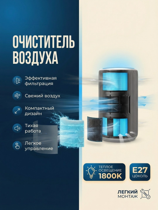 Очиститель воздуха Philips AC3220 PureProtect для дома и офиса, Wi-Fi, 135 м² - 