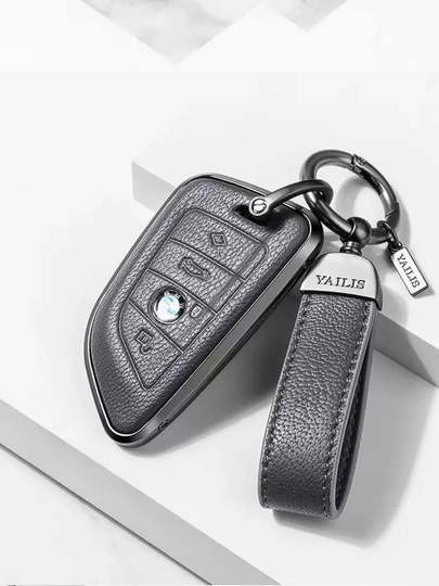 Металлический защитный чехол для ключа BMW с точной посадкой — 77CASES-BMWPMC6-ТЕМНСЕР