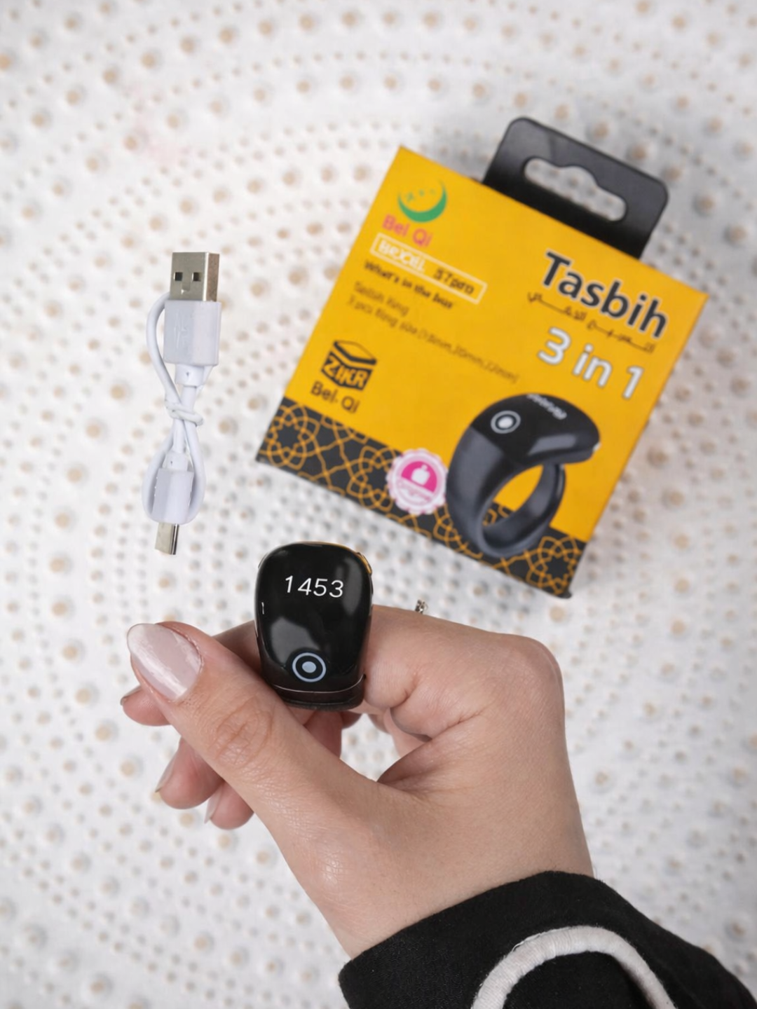 Elektron tasbeh sanagich, halqa, 3 o‘lchovli to‘plam - 