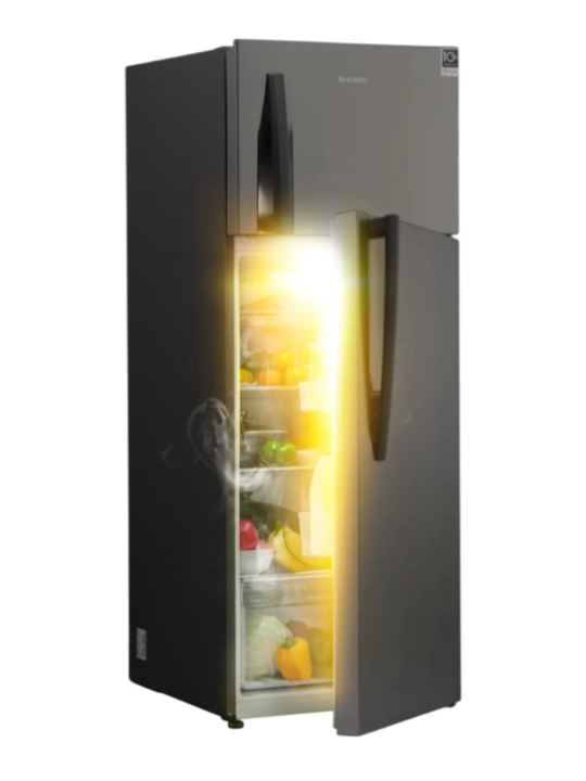 Xolodilnik Shivaki 395NHDD Inverter 305L, Total Air Frost, Low Voltage 160V, qora