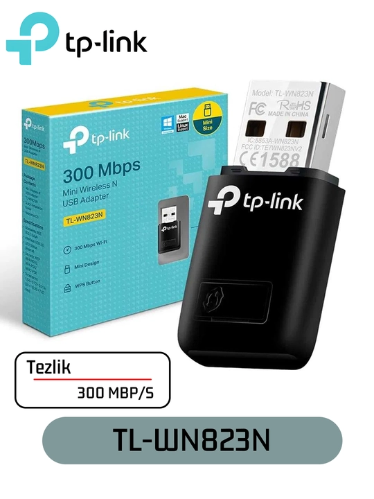 TP-LINK TL-WN823N — USB Wi-Fi адаптер (300 Мбит/с) - 