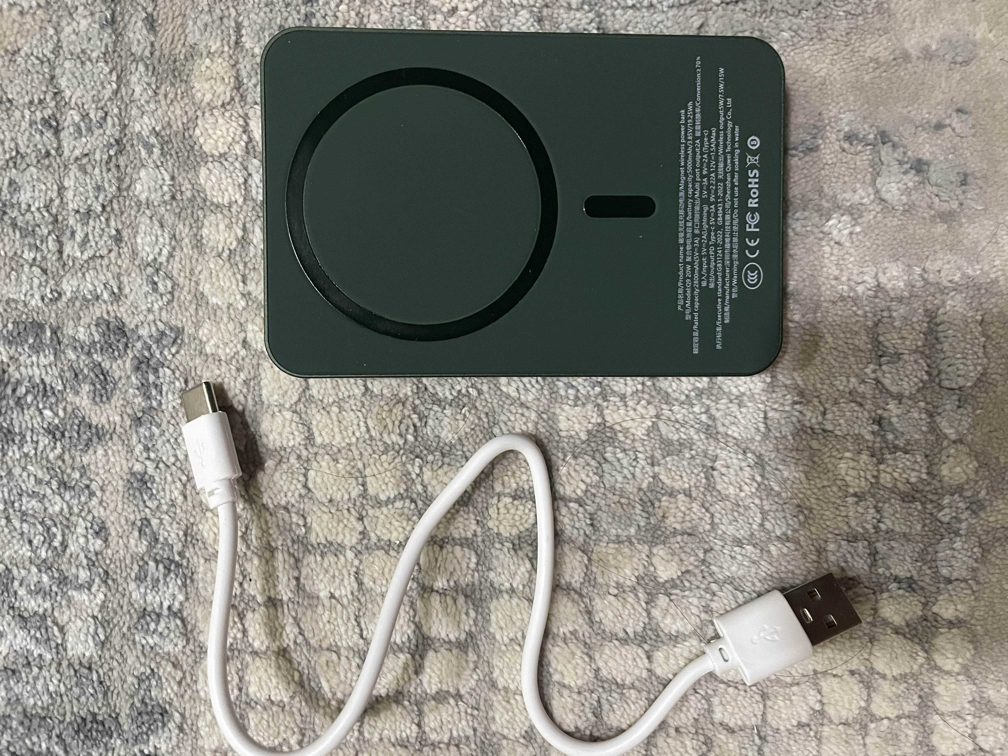 Внешний аккумулятор MagSafe, PowerBank 10.000 mAh, 20 Вт магнитный, с быстрой зарядкой