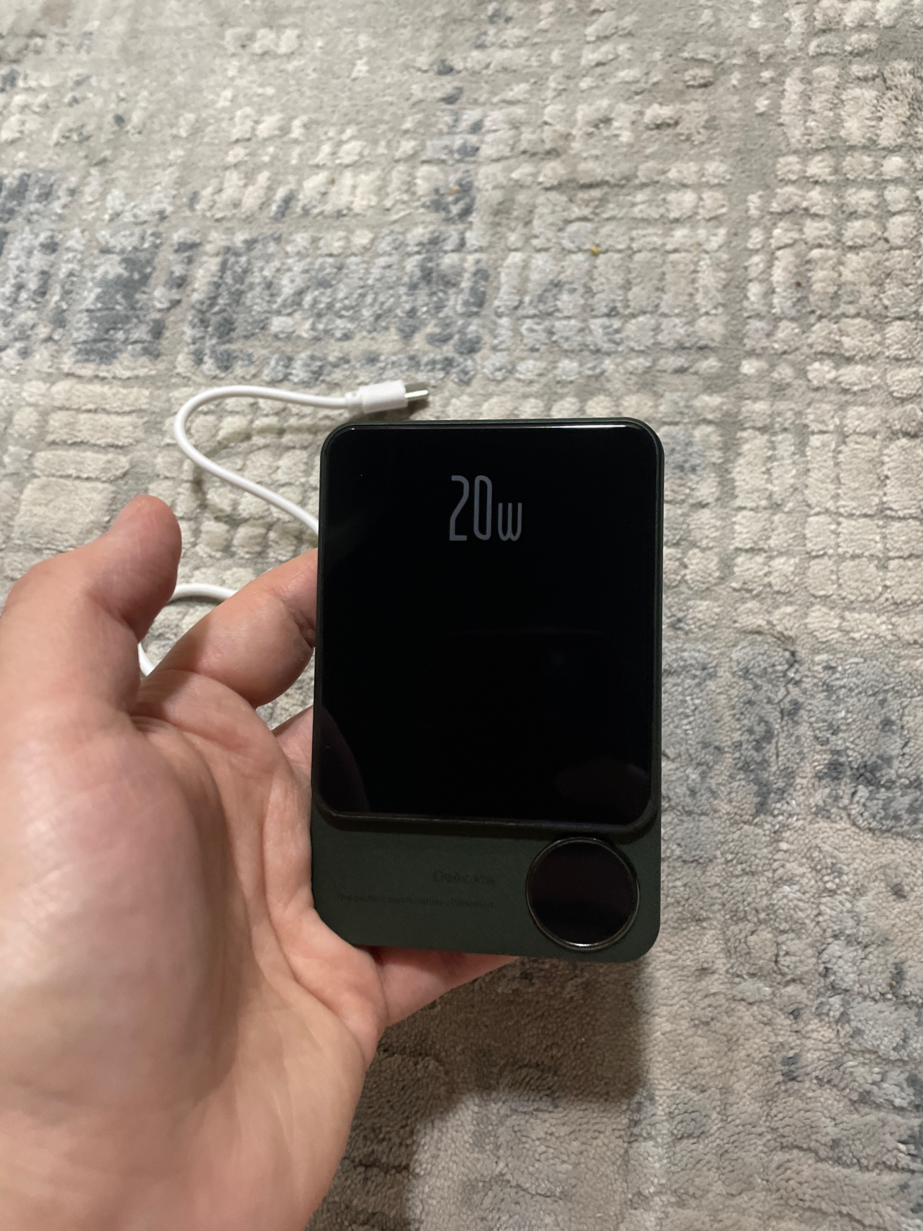 Внешний аккумулятор MagSafe, PowerBank 10.000 mAh, 20 Вт магнитный, с быстрой зарядкой