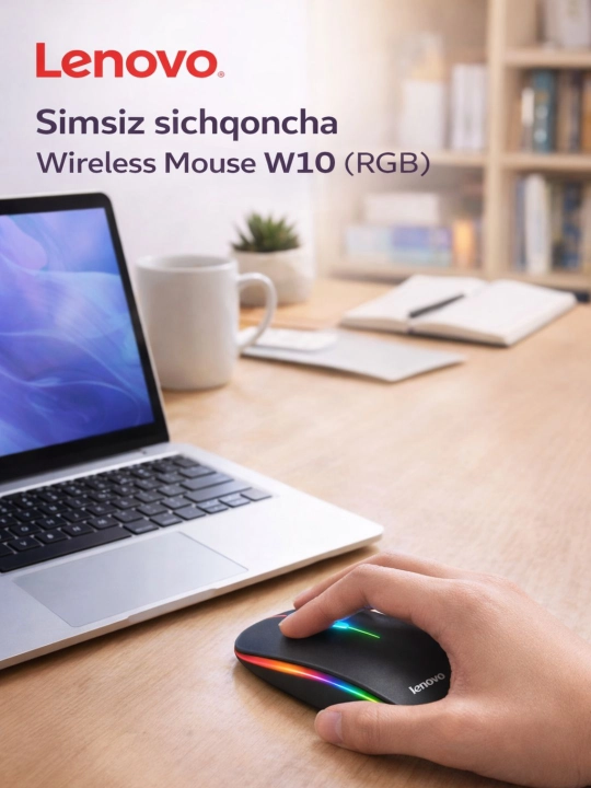 RGB yoritgichli simsiz shovqinsiz kompyuter sichqonchasi, Bluetooth