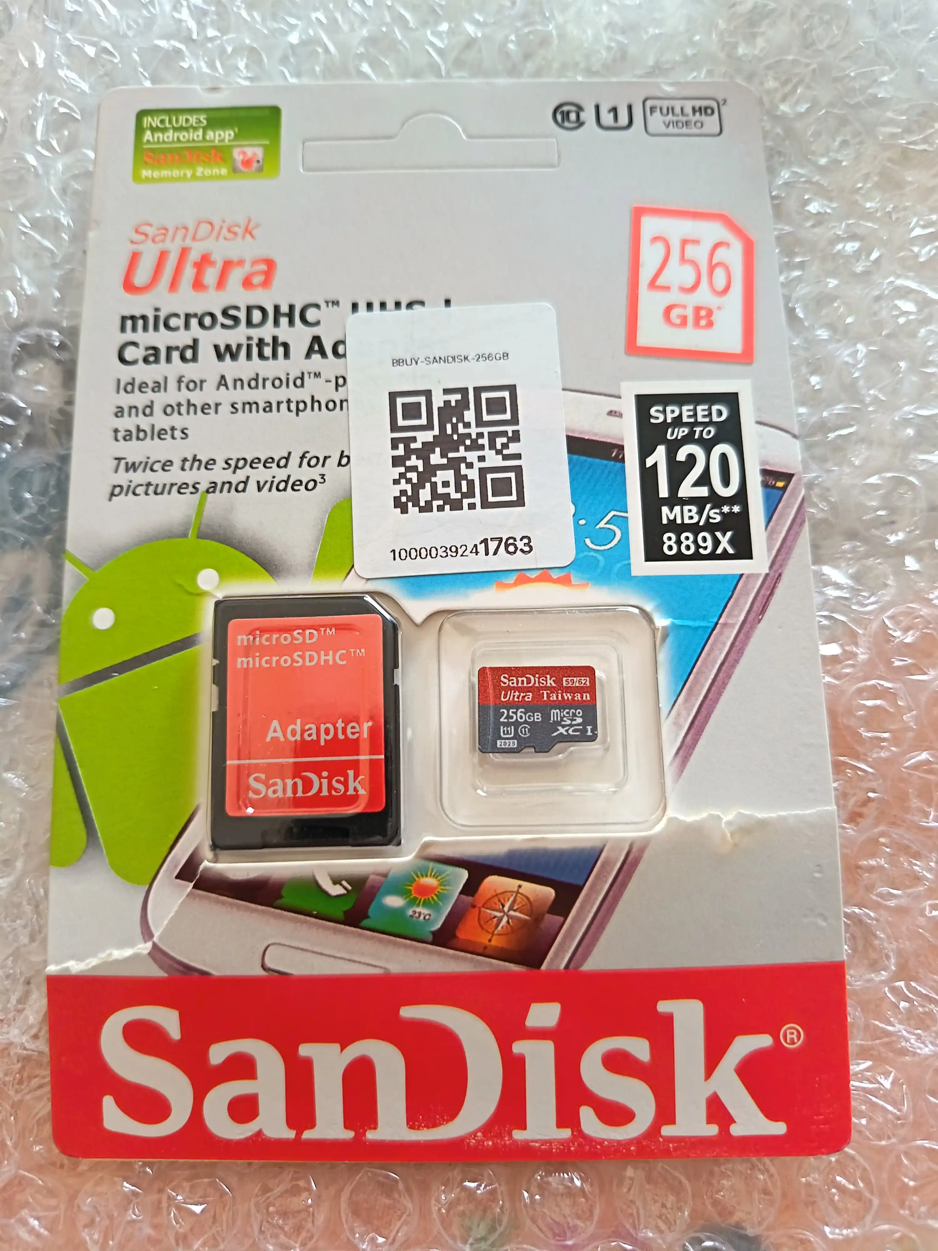 Fleshka,SanDisk Ultra MicroSD Xotira karta UHS-I (adapter bilan): 1|2|4|8|16|32|64|128 GB
