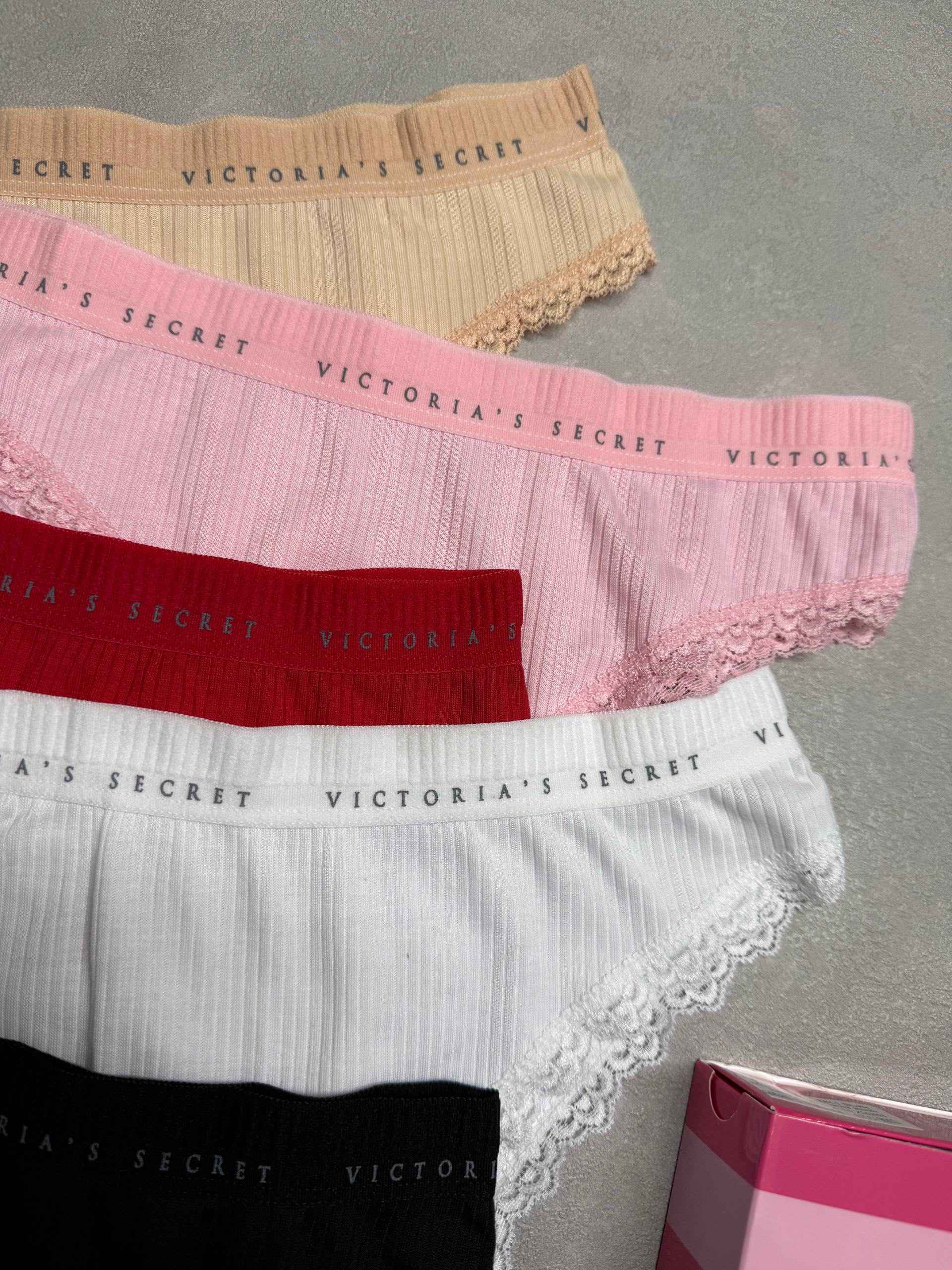 Ayollar uchun Victoria`s secret trusiklari, 5 dona to‘plam, sovg‘a qutisida ichki kiyim